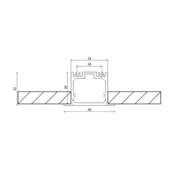Профиль встраиваемый DesignLed LE.4932-R 010356