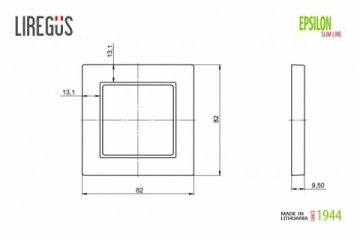Рамка 1-постовая Liregus Epsilon коричневый 28-151
