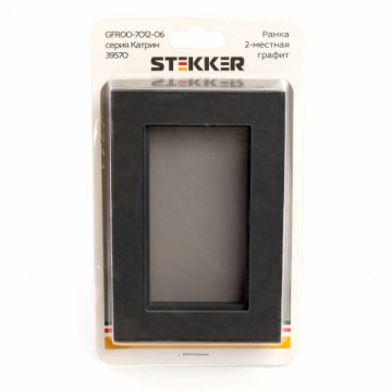 Рамка 2-модульная Stekker Катрин графит GFR00-7012-06 39570