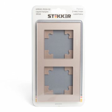 Рамка 2-постовая Stekker Катрин шампань GFR00-7002-02 39528