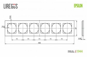 Рамка 6-постовая Liregus Epsilon белый 28-043