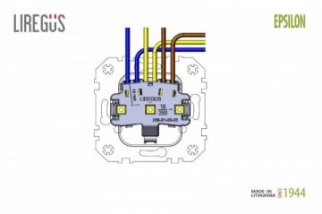 Розетка 2P+E Liregus Retro коричневый омбре 29-022