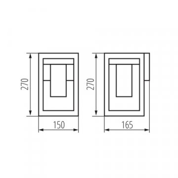 Садовый настенный светильник Kanlux VIMO EL 27 SE-B 34982