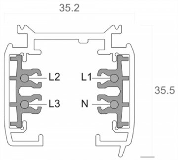 Шинопровод трехфазный Deko-Light D Line 3 м 710007