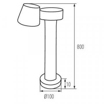 Светильник ландшафтный Kanlux DROMI LED 80 7W-GR 32533