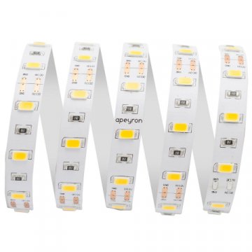 Светодиодная лента Apeyron 9,6W/m 60LED/m 5630SMD теплый белый 3M 202BL