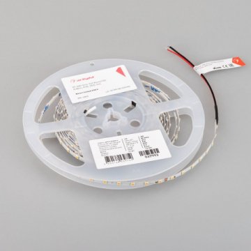 Светодиодная лента Arlight 5W/m 80LED/m 2835SMD теплый белый 5M RT-A80-5mm 24V Warm2700 037793