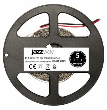 Светодиодная влагозащищенная лента Jazzway 12W/m 120Led/m 2835SMD холодный белый 5M 2859099