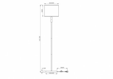 Торшер Arte Lamp North A5896PN-1CC
