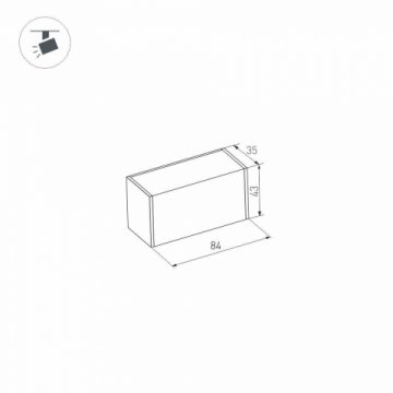 Трековый светодиодный светильник для магнитного шинопровода Arlight Mag-Laser-45-L84-3W Day4000 027621
