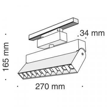 Трековый светодиодный светильник для магнитного шинопровода Maytoni Track lamps TR015-2-10W3K-B