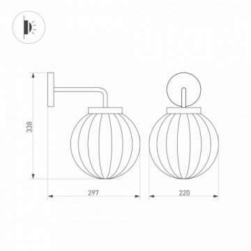 Уличный настенный светодиодный светильник Arlight LGD-Pearl-Wall-7W Warm3000 029973