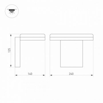 Уличный настенный светодиодный светильник Arlight LGD-Tent-Wall-9W Warm3000 029977
