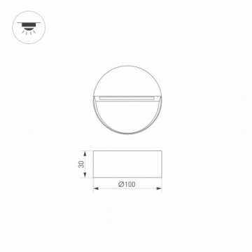 Уличный настенный светодиодный светильник Arlight LGD-Trace-R100-4W Warm3000 029959