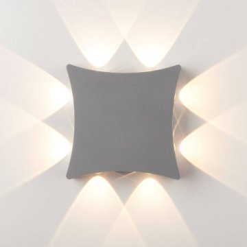 Уличный настенный светодиодный светильник Elektrostandard 1631 Techno LED серый a051824