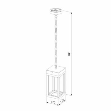 Уличный подвесной светодиодный светильник Elektrostandard Frame 1528 Techno Led серый a051858
