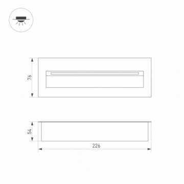 Уличный светодиодный светильник Arlight LTD-Trail-S226x76-8W Warm3000 029964