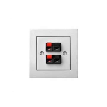 Аудиорозетка двойная Liregus Epsilon белый 28-037