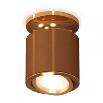 Комплект накладного светильника Ambrella light Techno Spot XS7404120 SCF/PYG кофе песок/золото желтое полированное (N7929, C7404, N7004)