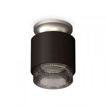 Комплект накладного светильника Ambrella light Techno Spot XS7511102 SBK/MCH/BK черный песок/хром матовый/тонированный (N7928, C7511, N7192)