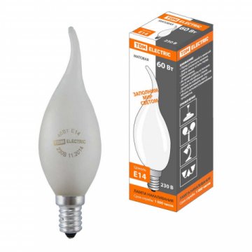 Лампа накаливания TDM Electric Е14 60W матовая SQ0332-0024