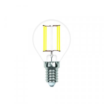 Лампа светодиодная филаментная Volpe E14 4W 3000K прозрачная LED-G45-4W/3000K/E14/CL/SLF UL-00008312