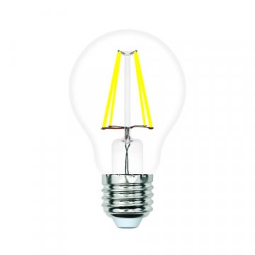 Лампа светодиодная филаментная Volpe E27 6W 3000K прозрачная LED-A60-6W/3000K/E27/CL/SLF UL-00008298