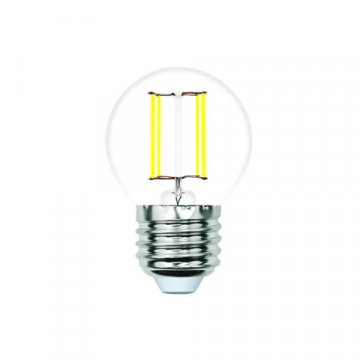 Лампа светодиодная филаментная Volpe E27 6W 3000K прозрачная LED-G45-6W/3000K/E27/CL/SLF UL-00008308