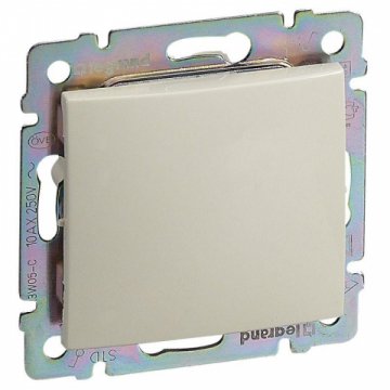 Переключатель одноклавишный проходной Legrand Valena 10A 250V cлоновая кость 695602