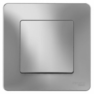 Переключатель одноклавишный проходной Schneider Electric Blanca 10A 250V алюминий BLNVS010603