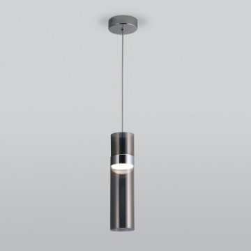 Подвесной светодиодный светильник Eurosvet Lumen 50244/1 Led хром/дымчатый