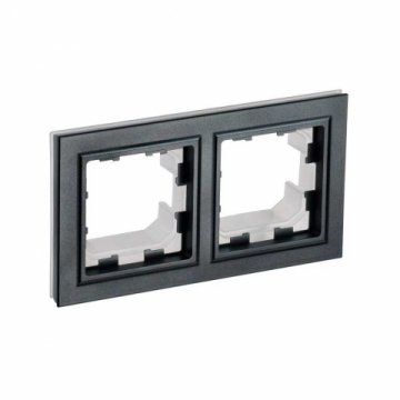 Рамка 2-постовая IEK Brite черная BR-M22-44-K02