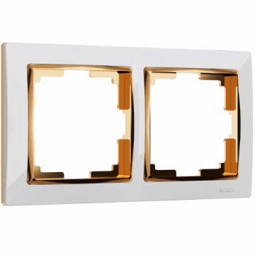Рамка Werkel Snabb на 2 поста белый/золото W0021933 4690389160790