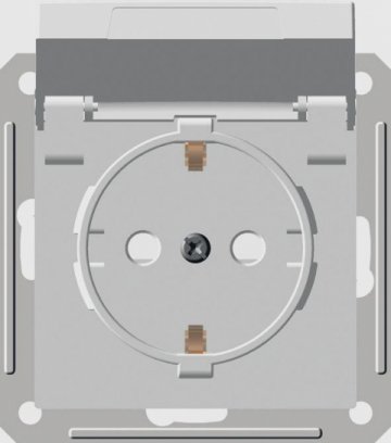 Розетка 2К+З Schneider Electric W59 Aqua 16A 250V с крышкой шторками белая RS16-152B-18