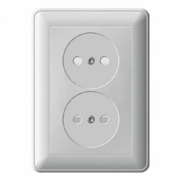 Розетка двойная 2К Schneider Electric W59 16A 250V со шторками слоновая кость RS16-254-28