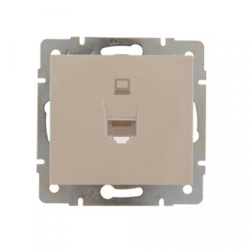 Розетка компьютерная Lezard Rain кремовая 703-0388-139
