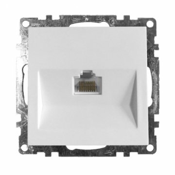 Розетка компьютерная RJ-45 Stekker Катрин белый GLS00-7107-01 39305