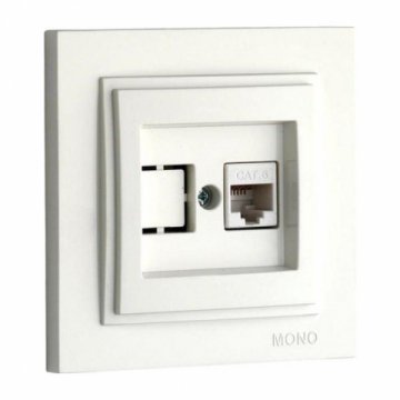 Розетка компьютерная RJ45 Mono Electric Despina 6 кат слоновая кость 102-010005-125