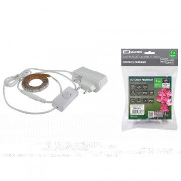 Светодиодная влагозащищенная лента TDM Electric 4,8W/m 60LED/m 2835SMD холодный белый 1M SQ0331-0234