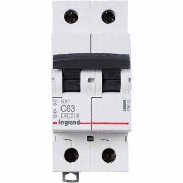 Выключатель автоматический модульный Legrand RX3 2П 63А 4,5кА AC 419703