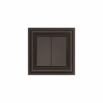 Выключатель двухклавишный Liregus Retro коричневый омбре 29-005