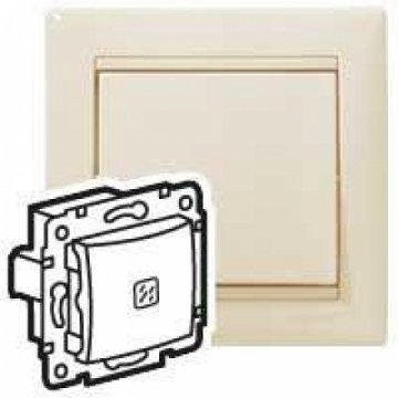 Выключатель одноклавишный Legrand Valena 10A 250V с подсветкой cлоновая кость 695601