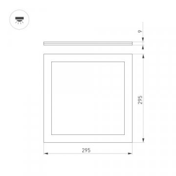 Встраиваемая светодиодная панель Arlight DL-Intenso-S300x300-18W Warm3000 036229
