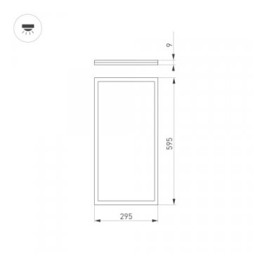 Встраиваемая светодиодная панель Arlight DL-Intenso-S300x600-28W Warm3000 036231