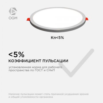 Встраиваемая светодиодная панель OGM LP-08