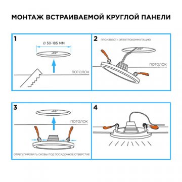 Встраиваемая светодиодная панель OGM LP-11