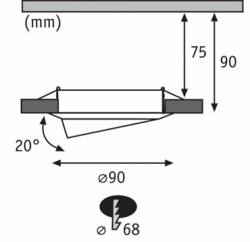 Встраиваемый светильник Paulmann Base Led Eisen 93424