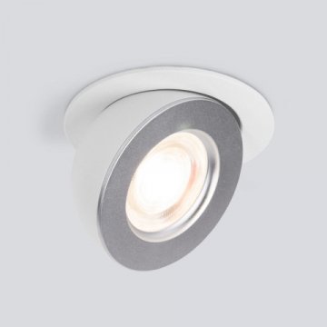 Встраиваемый светодиодный светильник Elektrostandard Pruno 25080/LED белый/серебро a060946