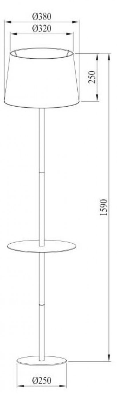 Торшер Arte Lamp Connor A2102PN-1WH