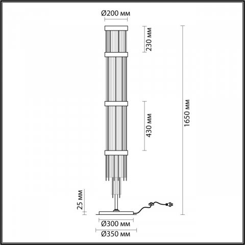 Торшер Odeon Light Hall York 4788/12F